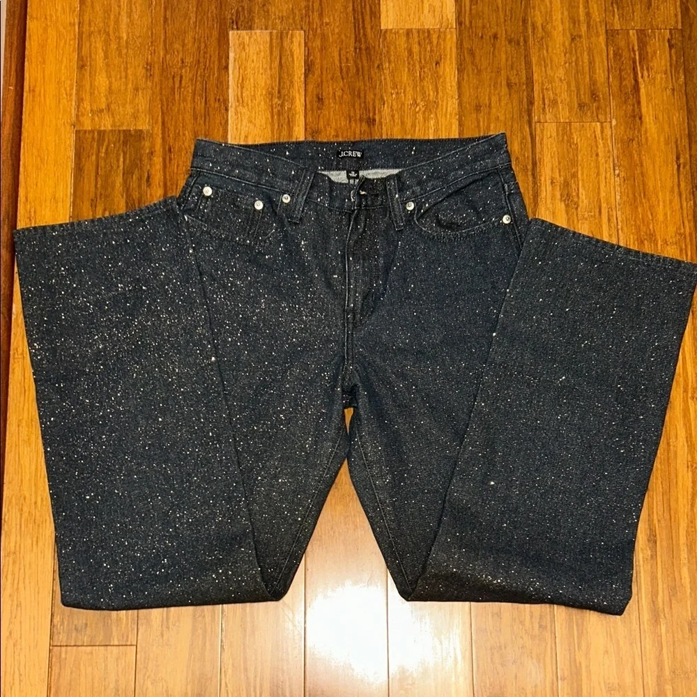 J. Crew Charcoal Speckled Straight Leg Jeans High Rise Size 26